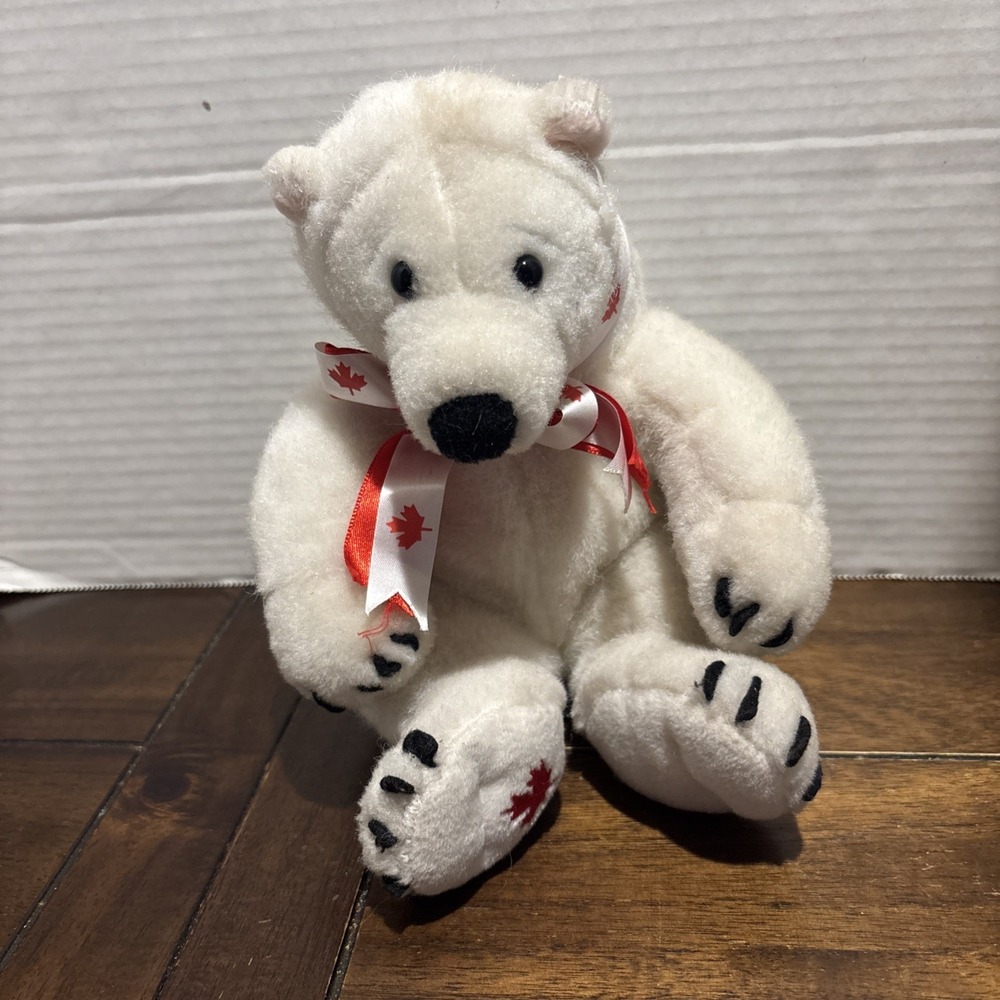 Chi Chi Collection Canada Polar‎ Bear Plush 8" Rare Stuffed Animal